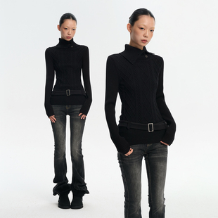 设计感纯色高领修身 25AW 毛衣女秋冬针织打底上衣 LIBERTY LINY