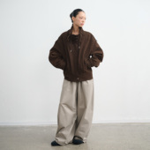 25AW LINY LIBERTY 复古设计感宽松立领抽绳外套女加厚夹棉上衣