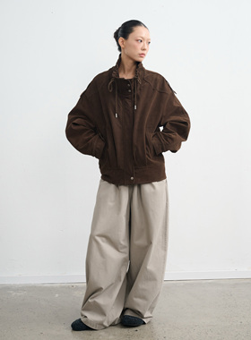 LINY LIBERTY 25AW 复古设计感宽松立领抽绳外套女加厚夹棉上衣