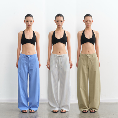 100%棉设计感直筒宽松休闲裤