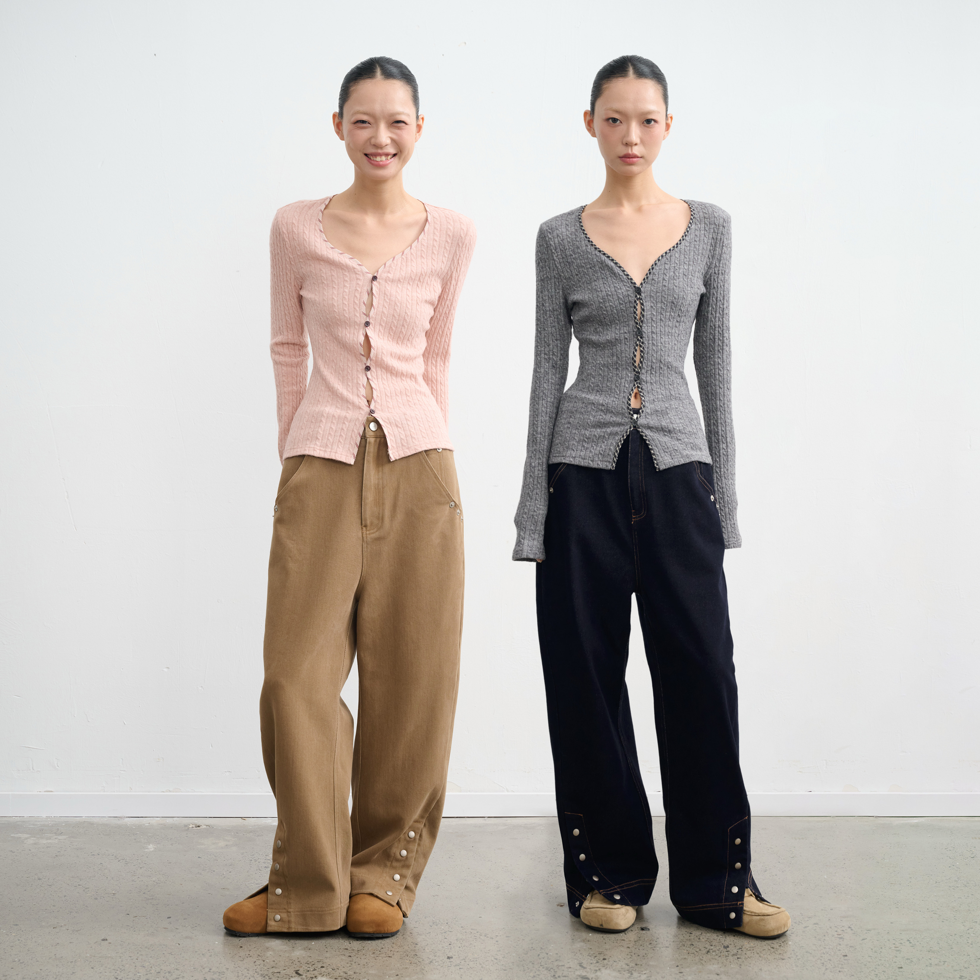 设计感修身长袖针织打底衫女上衣