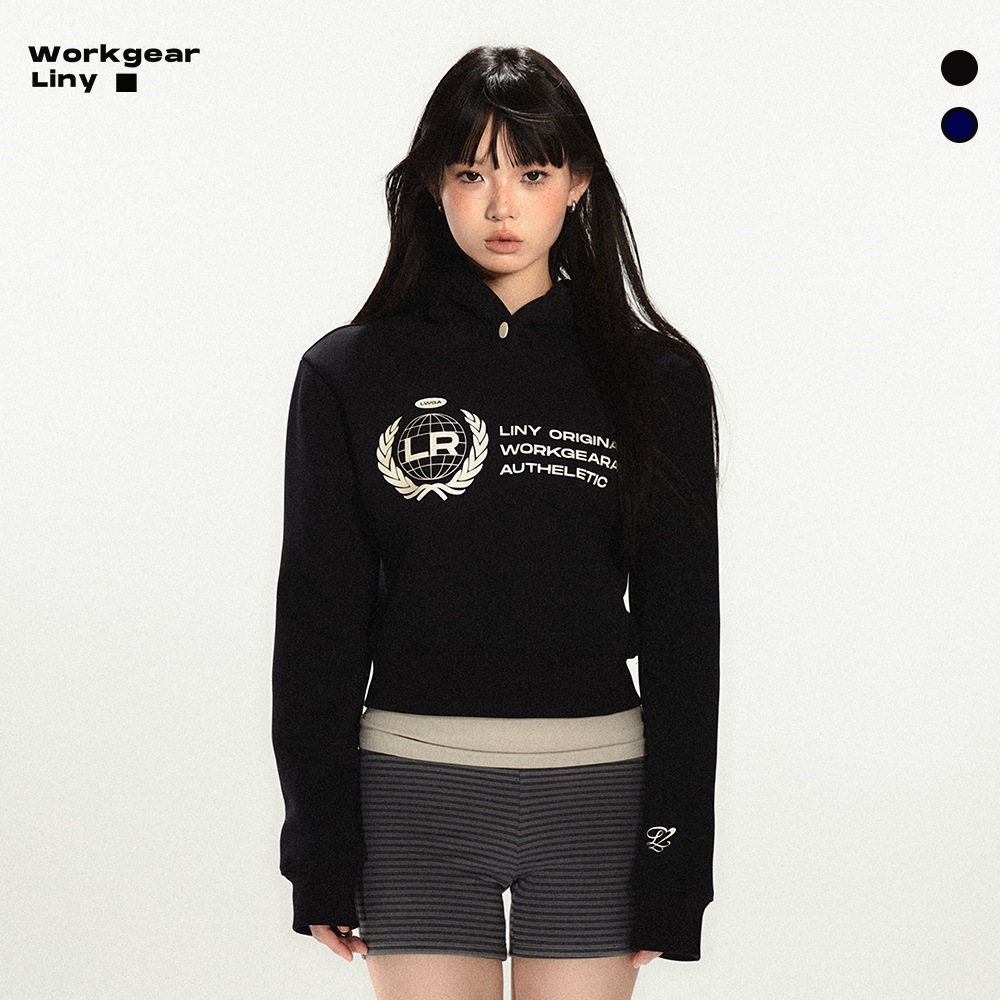 简约复古风套头连帽卫衣