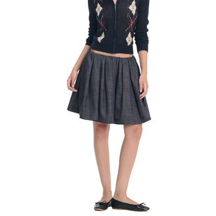LINY LIBERTY 26AW 设计感高腰抽褶蓬蓬短裙女百搭A字半身伞裙