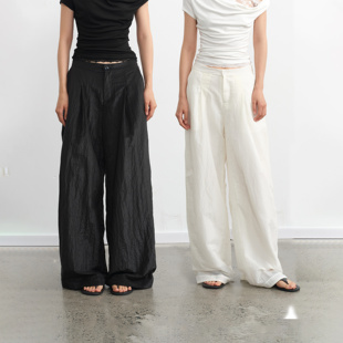 LIBERTY 长裤 25SS 女直筒薄款 极简设计感纯色百搭休闲裤 LINY