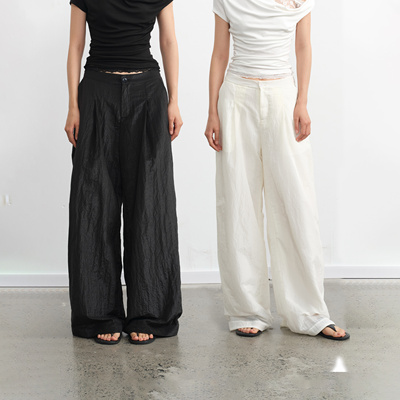 极简设计感纯色休闲长裤