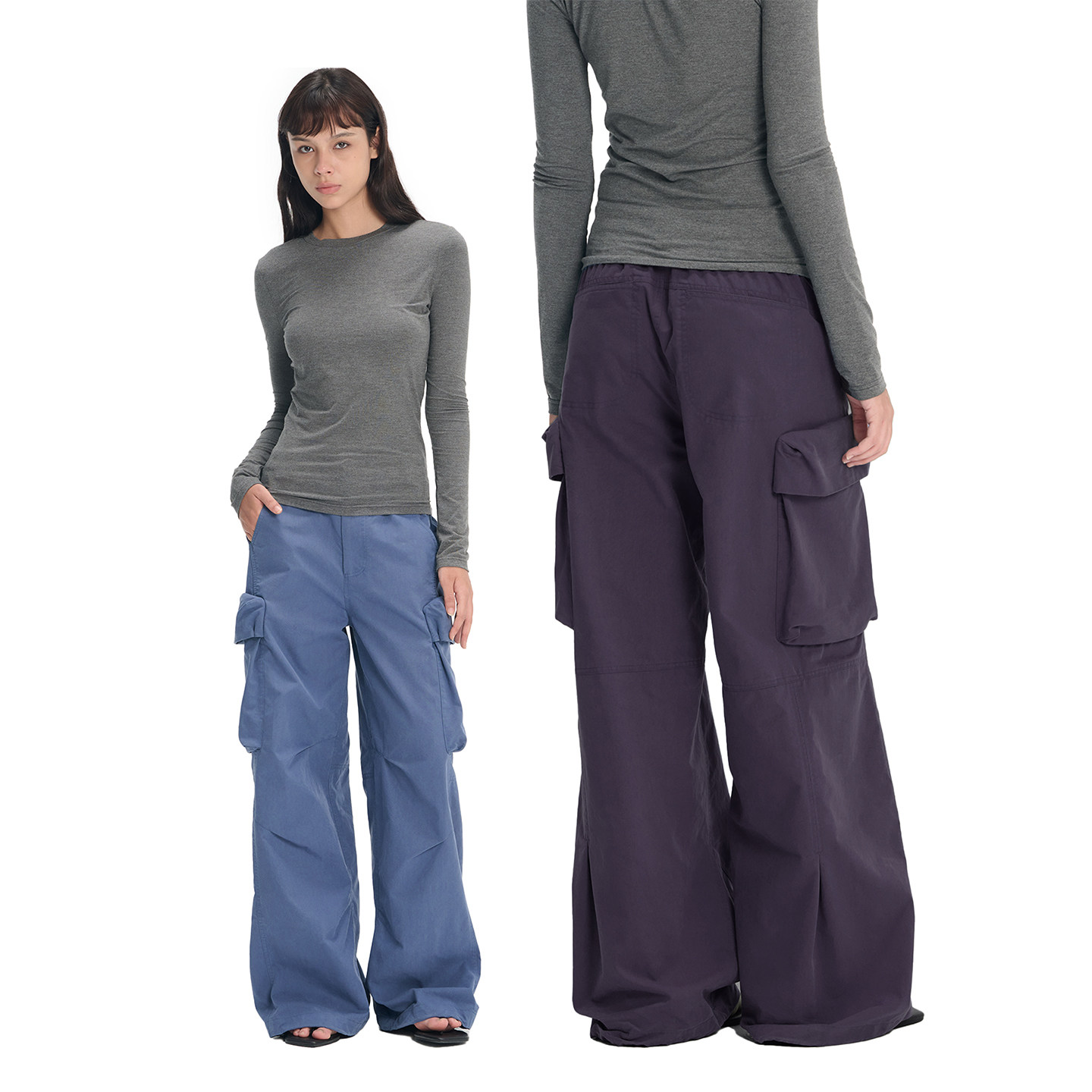 LINY LIBERTY 26AW 结构设计感大口袋低腰工装裤子女宽松阔腿长裤