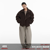 24SS LINY LIBERTY 复古设计感立领宽松夹克夹棉拉链外套上衣