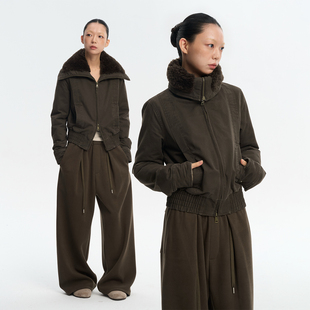 复古设计感水洗高领夹克外套女冬季 25AW 加厚棉衣 LIBERTY LINY