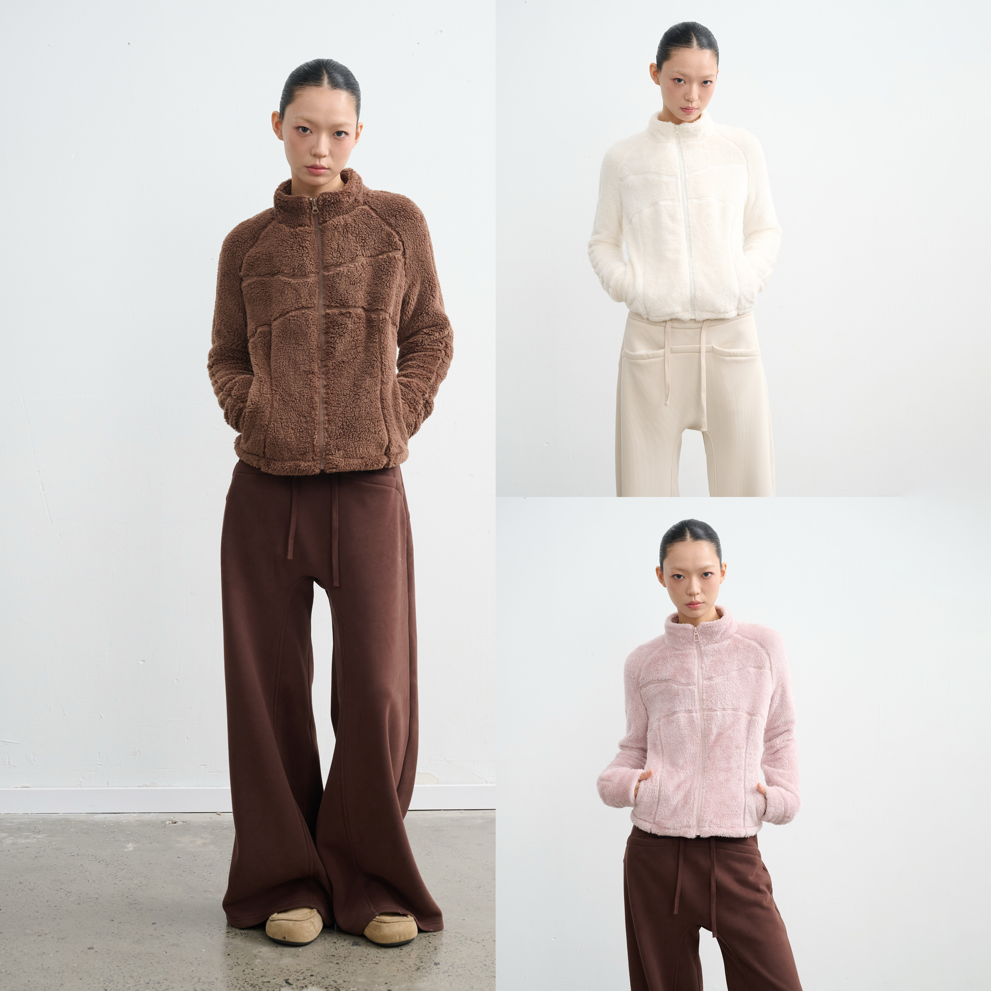 双面北极绒短款宽松外套女上衣