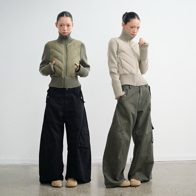 设计感修身短款羽绒服女高领外套