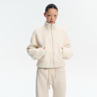 复古立领皮毛一体羊羔毛夹克女短款 25AW 宽松外套 LIBERTY LINY