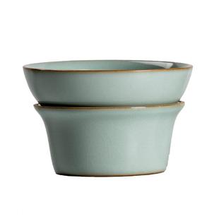 汝瓷一体茶漏全瓷泡茶过滤器茶器茶叶过滤网陶瓷茶隔茶滤茶道配件