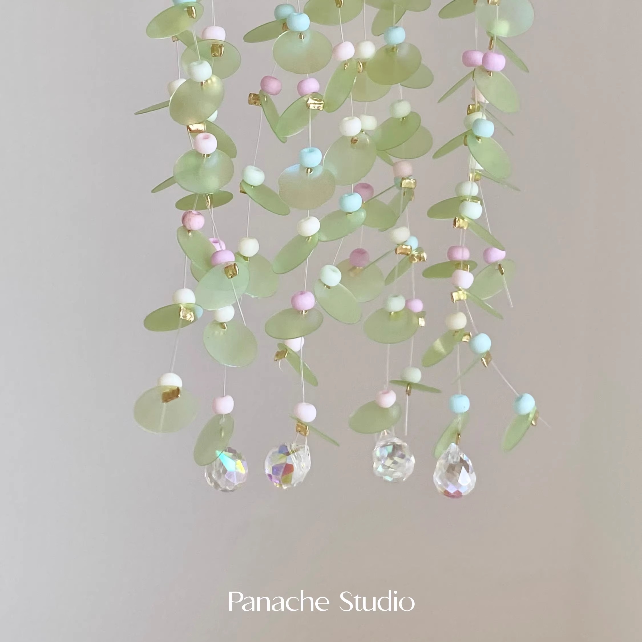 PANACHE 冰果藤春夏多巴胺彩色糖亮片串珠流苏耳钉小众清新耳饰