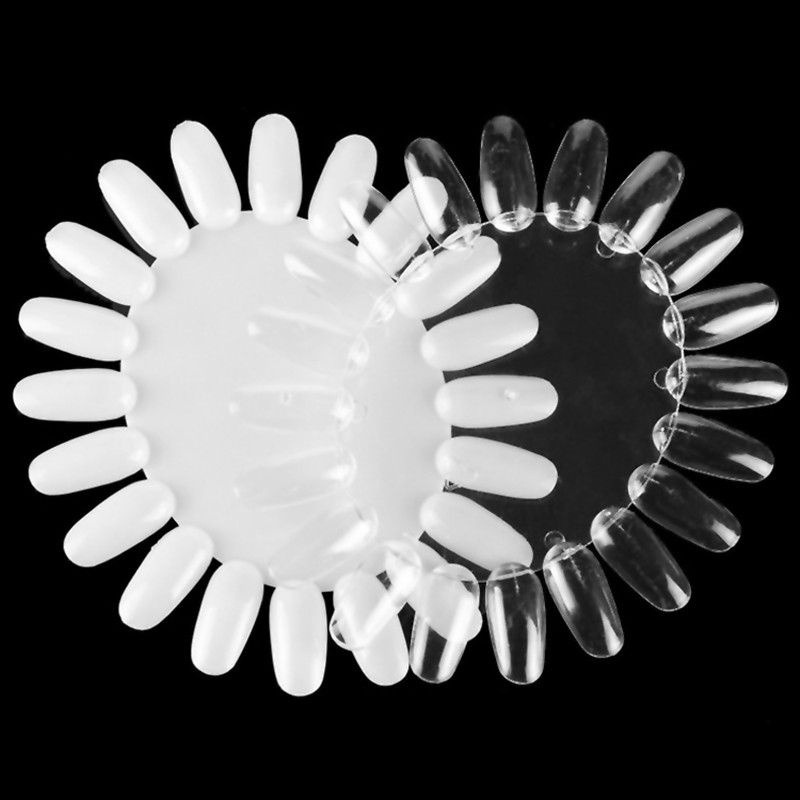 美甲练习甲片新手试指甲油颜色板椭圆打版甲片透明样板展示板色卡