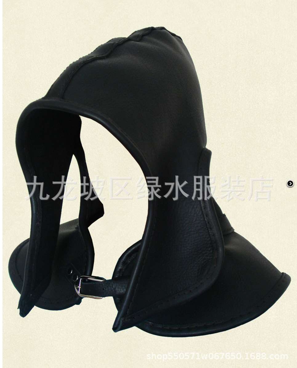 New Vintage Leather Hood Cape Gothic Style Sleeveless Hoodie