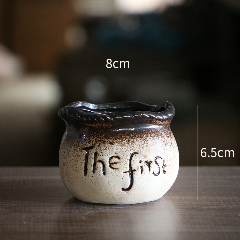 多肉花盆桌面小盆栽植物陶瓷花盆简约时尚小花盆肉肉植物盆