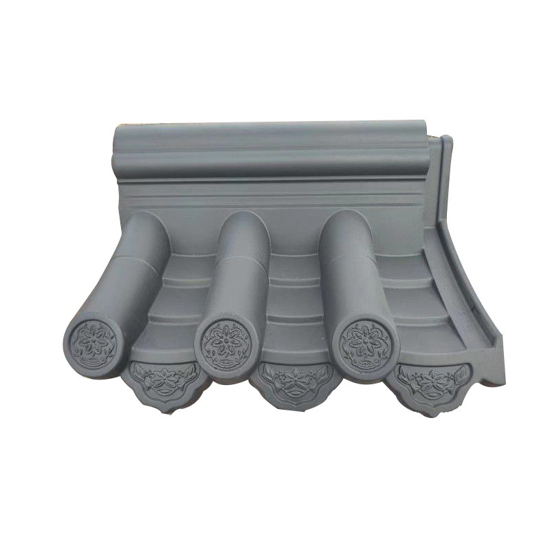 水泥外墙压顶帽仿古连身围墙墙头帽中式庭院装饰青瓦一体围墙瓦帽