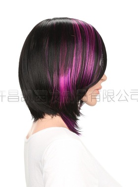 Wig short section partial wig ladies BOBO head oblique bangs