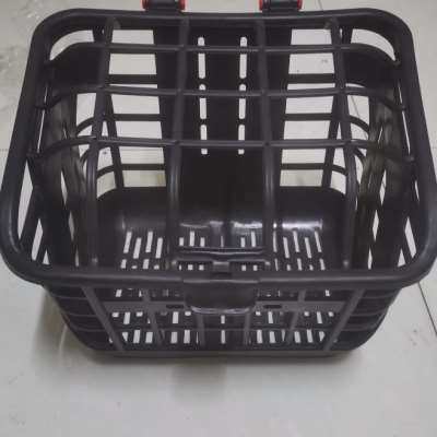 电动车自行车车筐前后通用车筐菜篮子加厚塑料车筐折叠车筐耐用