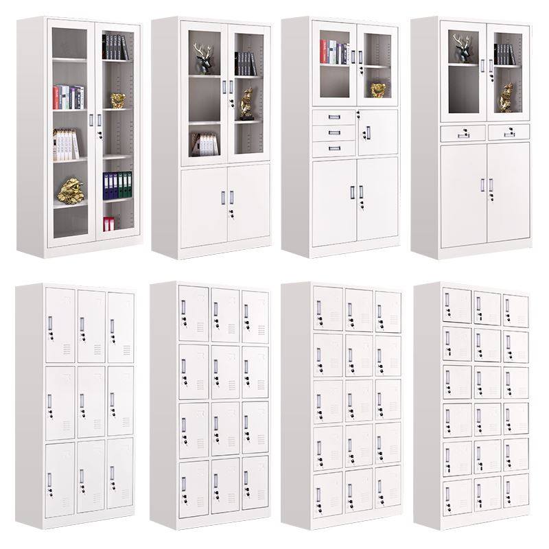 。北京铁皮文件柜宿舍更衣柜彩色员工储物存包碗盘柜职员单门带锁