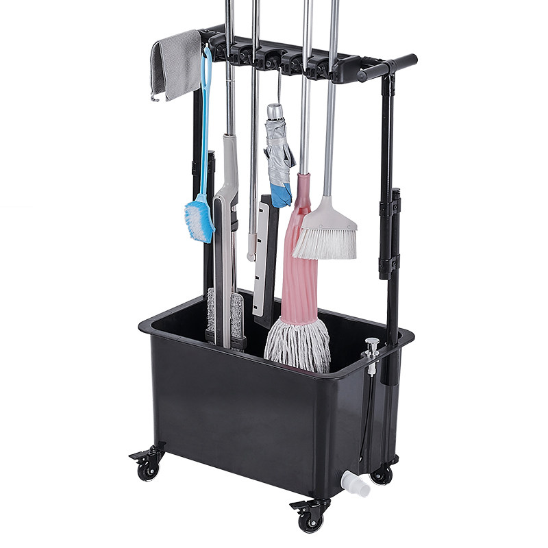 落地式拖把架可移动放扫把墩布置物架子收纳沥水整理清洁工具挂架