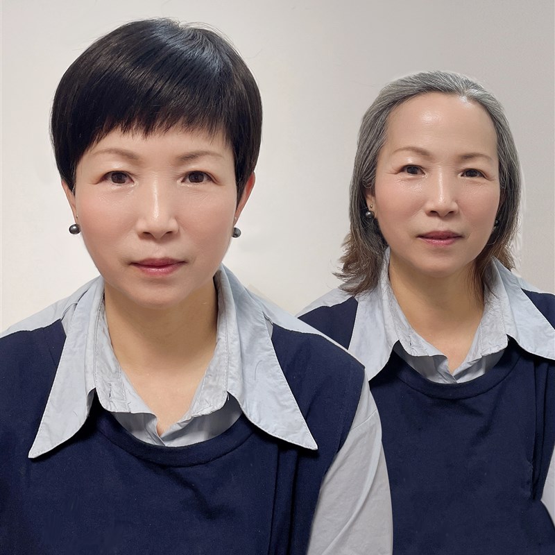 假发女短发真发光头全头套女士中老年遮白发妈妈全头假发套