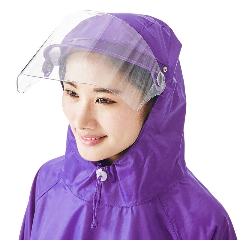 厂家厂家美绮尔(MEIQIER)电动车雨衣男女安全帽式成人骑行单人双