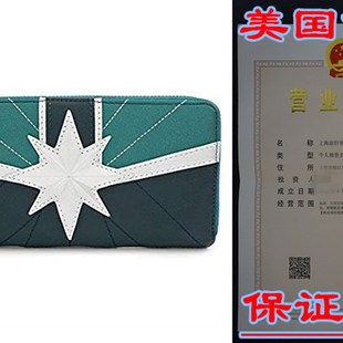 Marvel Green Suit Loungefly Around Captain Zip Wallet