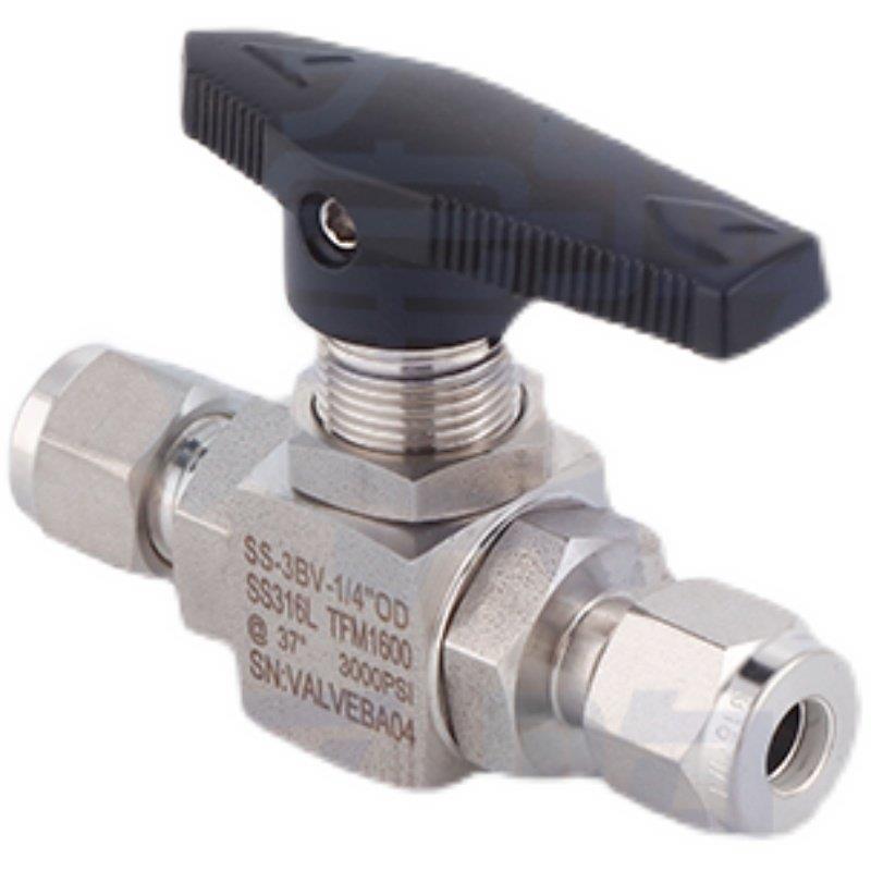 新品不锈钢两通球阀 n卡套球阀 停止阀 开关阀 316不锈钢球阀 高