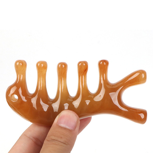 Scalp Natu Massage Massager Sha Gua Face Head Comb Resin 1PC
