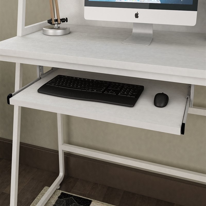 电脑桌下键盘托架抽屉滑轨道托底配件木托盘静音吊装键盘拖免打孔