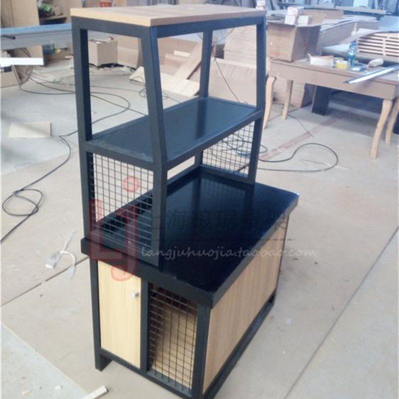 极速叉盘展示架面包柜展示柜铁艺柜台展示台面包店叉盘柜餐盘柜托