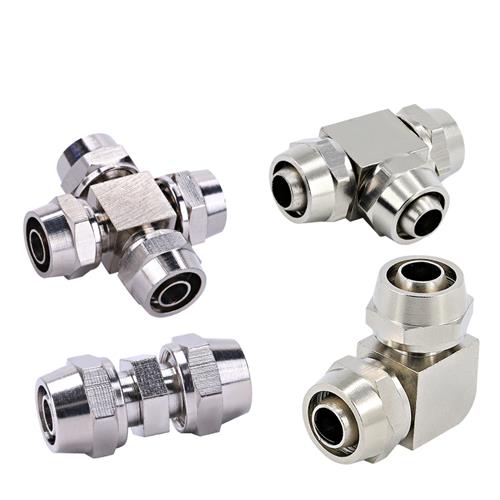 货车气管快速接头快拧气动三通高压8/10/12/16mm对接直通变径弯头