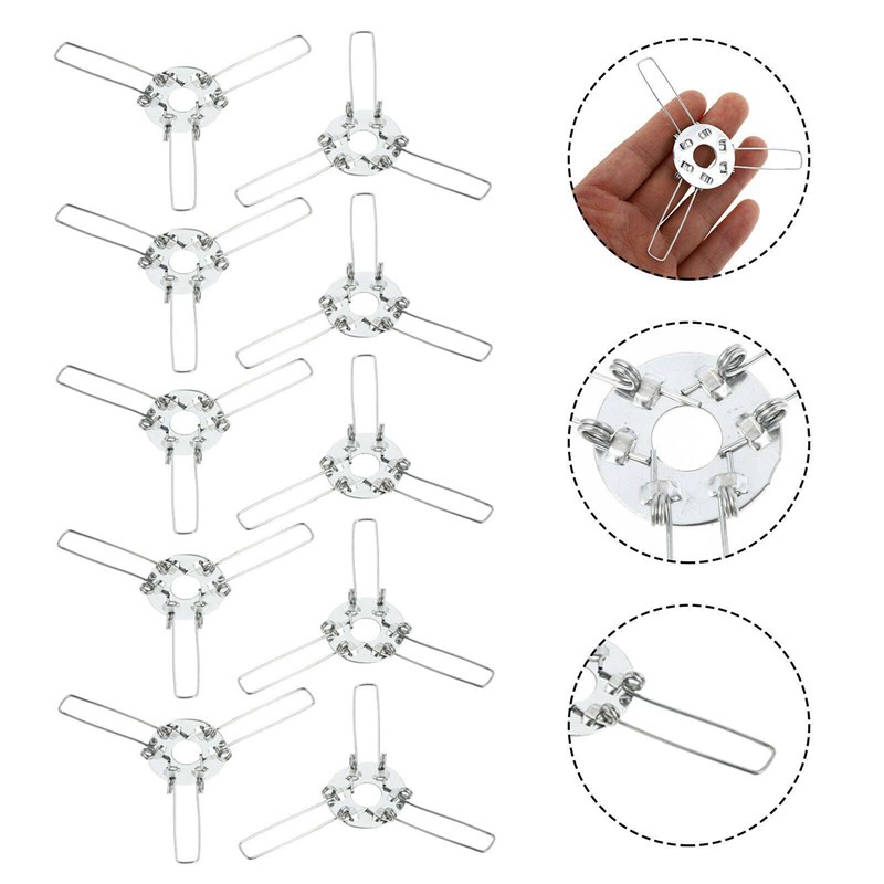 20pcs Stable Lampshade Spring Clips 3forks Lampshade