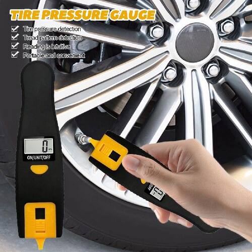 好货2 In 1 Car Tire Tyre Air Pressure Gauge Meter Digital LC