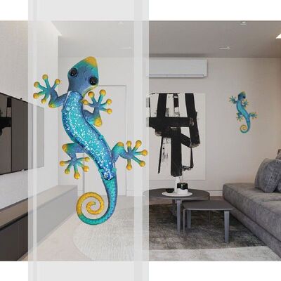 2 Pieces Wall Decor Sculpture Hanging Garden Reptile Room