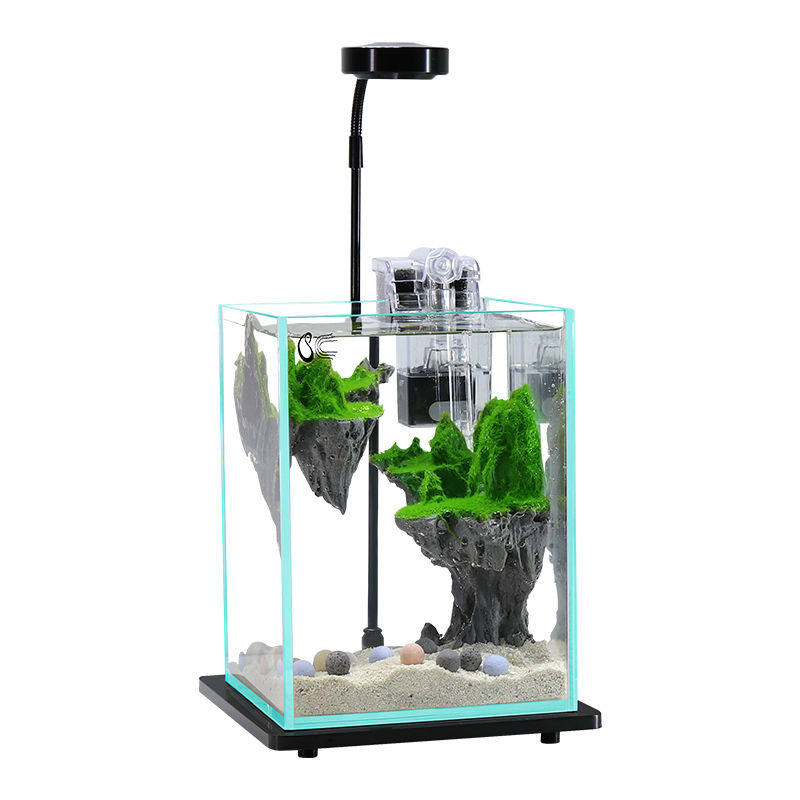 极速生态瓶天空之城生态鱼缸造景免换水小型桌面迷你水族箱微景观