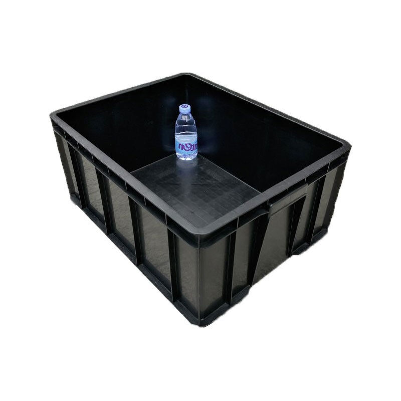 中吉万兴超厚周转箱塑料胶零件盒电子元件盒黑色收纳箱物料养龟胶