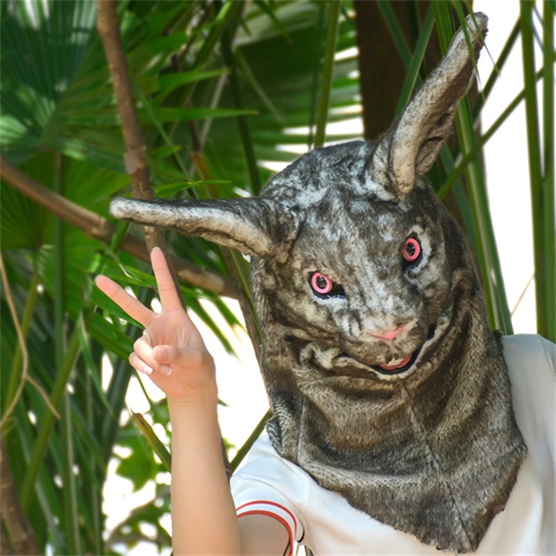 WILDBEAST新款 网红兔子头套动物面具纯手工成人装扮表演新品推荐