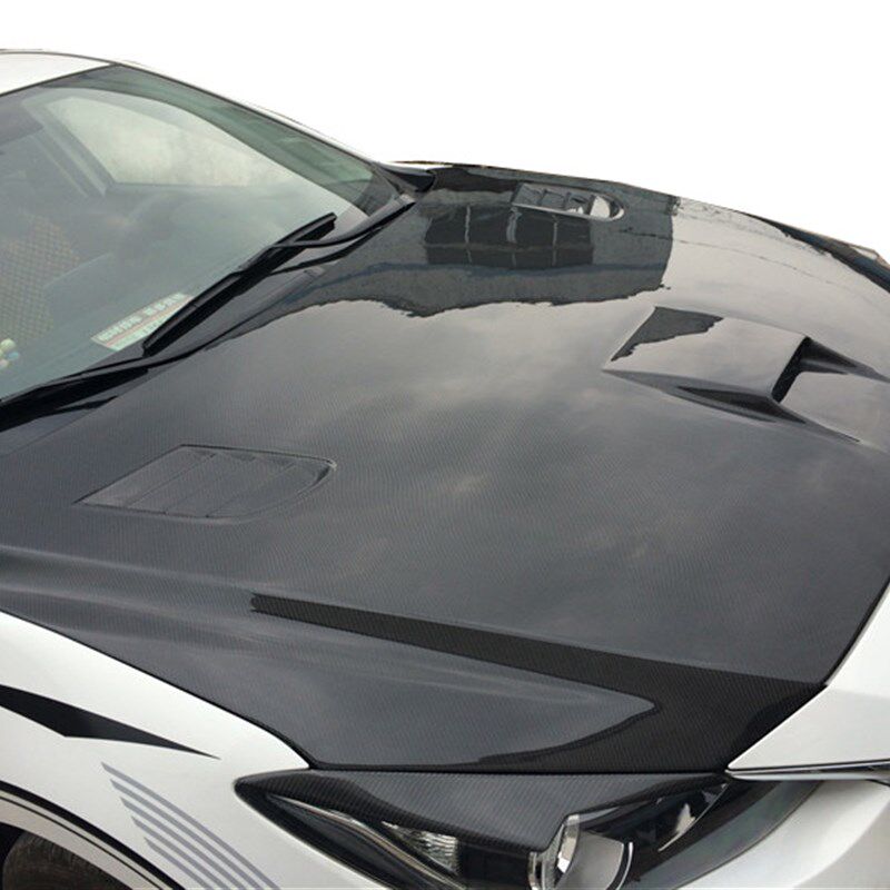极速适用於Mazda3昂克赛拉改装钻孔碳纤维机盖 M3昂科塞拉钻孔引