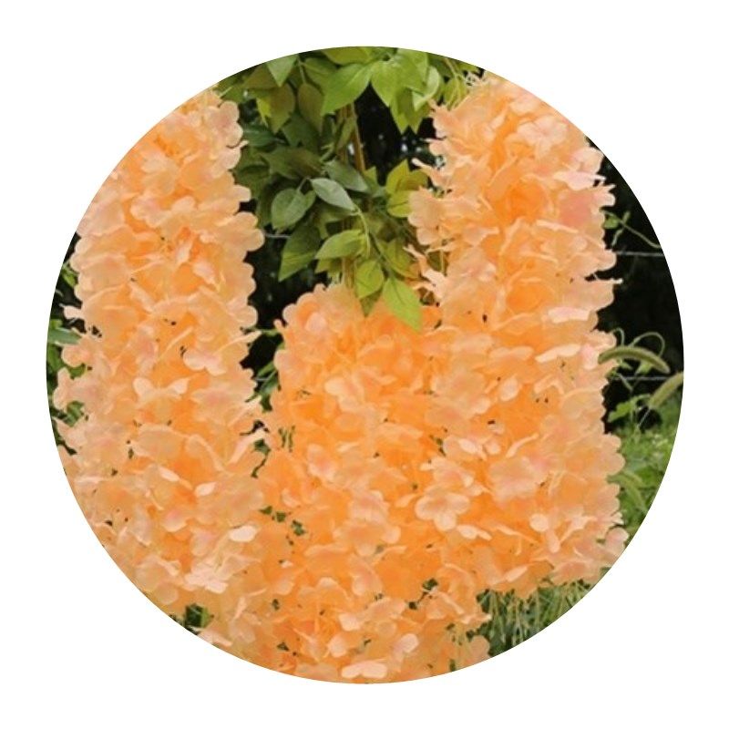 客厅仿真花藤豆花藤蔓遮挡壁挂吊篮洋兰花紫藤创意空调酒店塑料拱