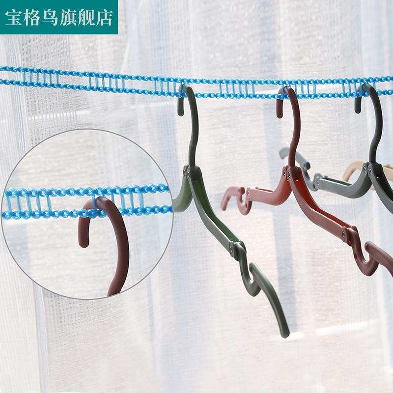 隐形晾衣绳阳台免打孔晾衣服绳子室内凉挂伸缩晾衣架室外晒衣神器
