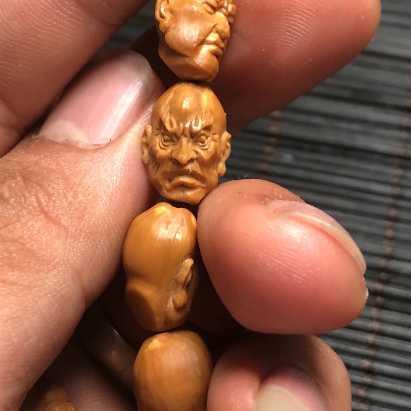 橄榄核十八罗汉橄榄核雕小籽罗汉手串纯手工橄榄胡超小核文玩收藏