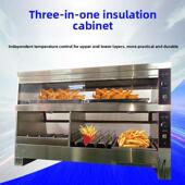 商用汉堡展示柜 炸鸡 熟食展示柜 三合一保温柜 干燥保护 无