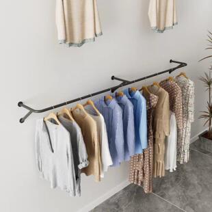 简约服装店展示架上墙侧挂陈列架女装童装店挂衣架悬挂壁挂式上墙