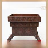 铜烟供盘六道金刚铜烟供炉供佛香炉火供炉施食盆四方炉坛城家用