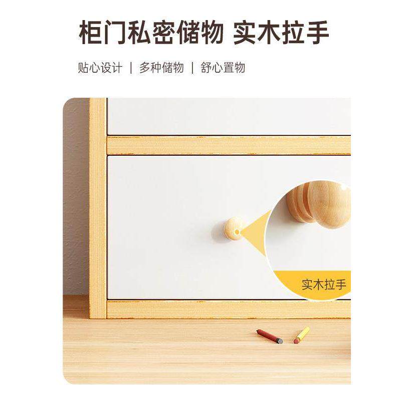 北欧轻奢简易桌面柜门转角小型书柜家用电脑桌上收纳书架置物架带