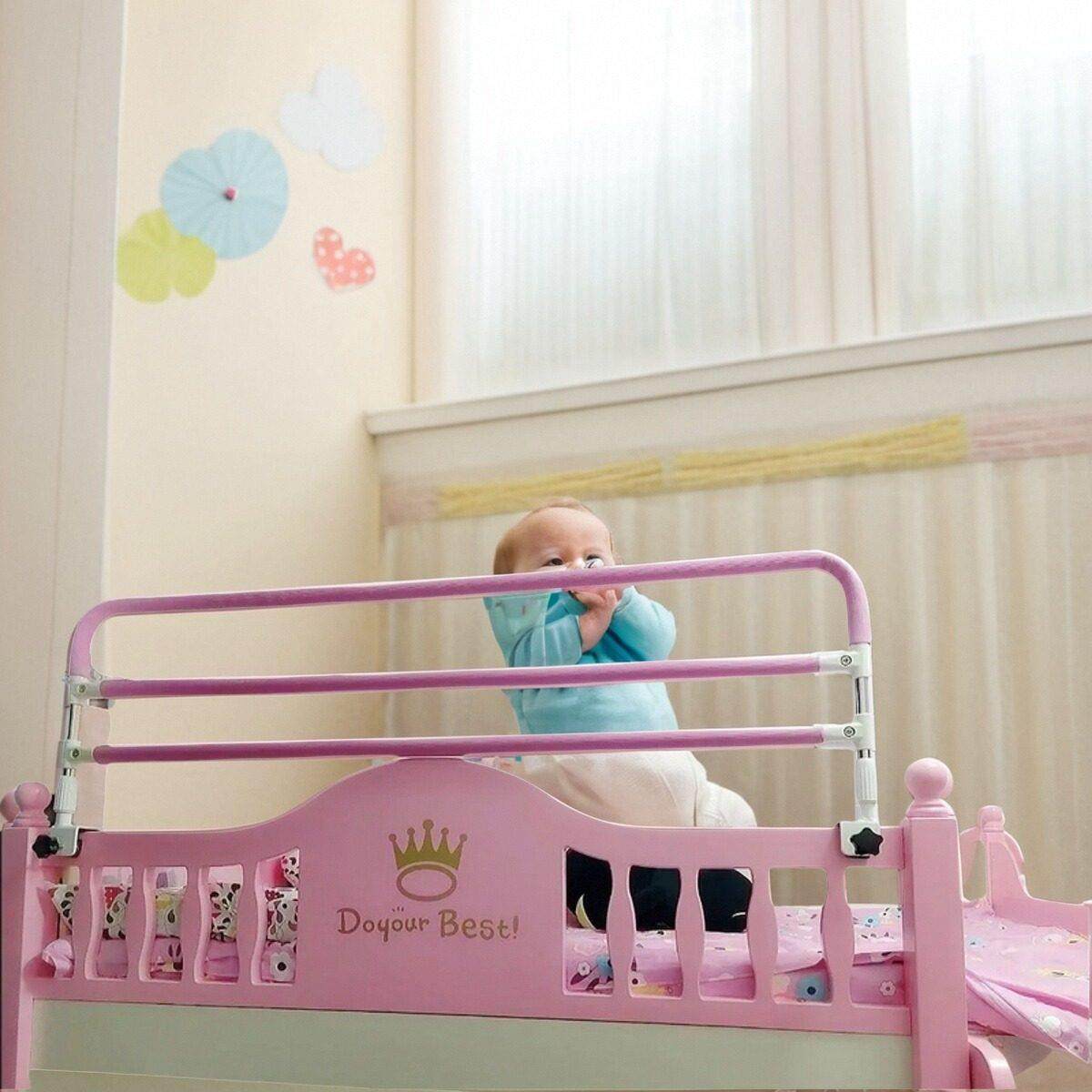 粉色儿童高低床上下铺加高防摔护栏防坠床挡板上铺护栏床边护栏,婴童用品,床护栏,淘宝优惠券,粉丝福利购,淘宝优惠卷