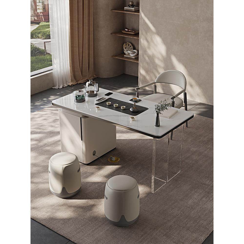 意大利极简家居阳台茶几石板茶几办公室高端亚克力桌腿茶几功夫茶,住宅家具,家用茶台/茶桌,淘宝优惠券,粉丝福利购,淘宝优惠卷