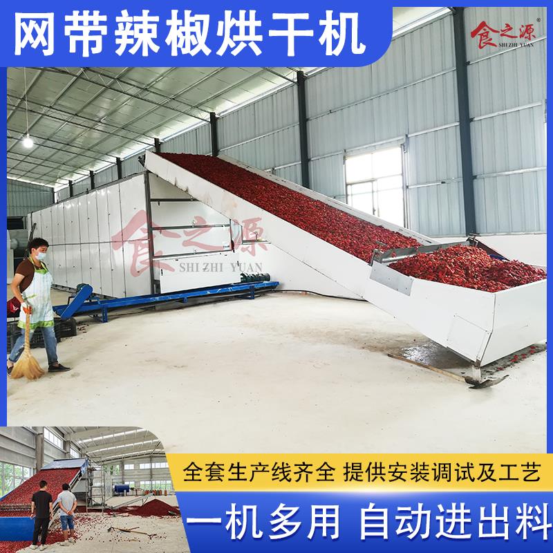 网带工业辣椒烘干机魔鬼椒灯笼椒二荆条线椒朝天椒红辣椒烘干设备